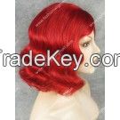 Red Wavy Lace Front Synthetic Wig