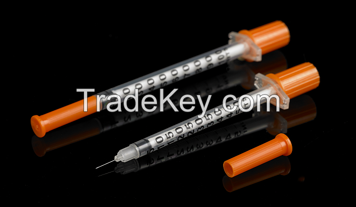 0.3ml UV glued  Disposable Insulin Syringes CE/ISO Approved with 26G-31G needle