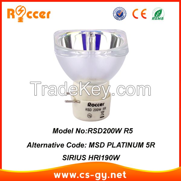 ROCCER 5R 200W metal halide lamp Stage bulb MSD PLATINUM 5R SIRIUS HRI190W