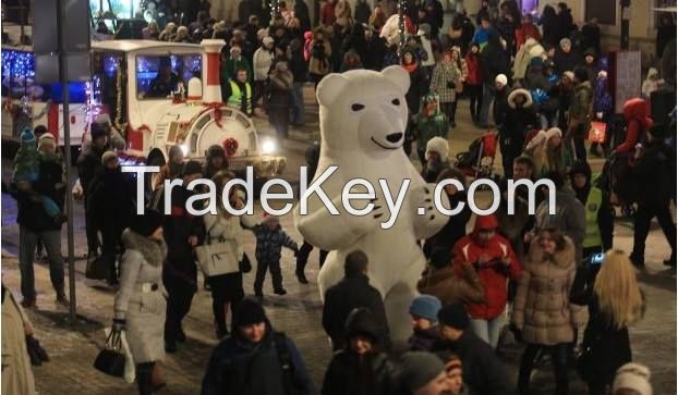 Inflatable 3 meter White Bear for weddings, birthdays, advertising