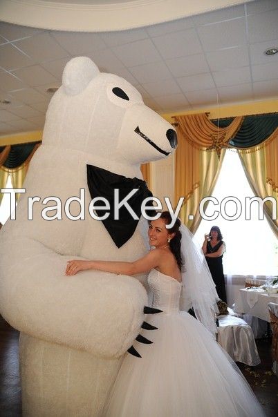 Inflatable 3 meter White Bear for weddings, birthdays, advertising