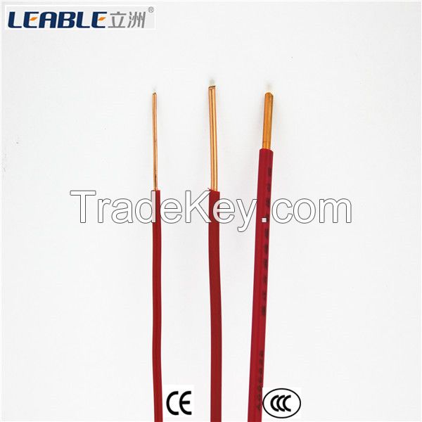 450/750V copper conductor pvc insulated housing wire 6mm2