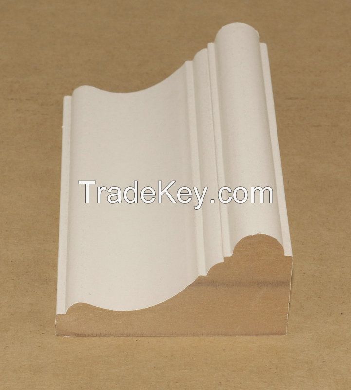 white primed MDF cornice for interiors