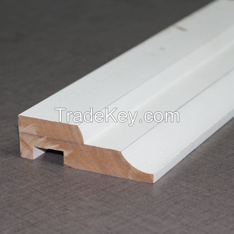 white primed finger joint pine wood moulding 