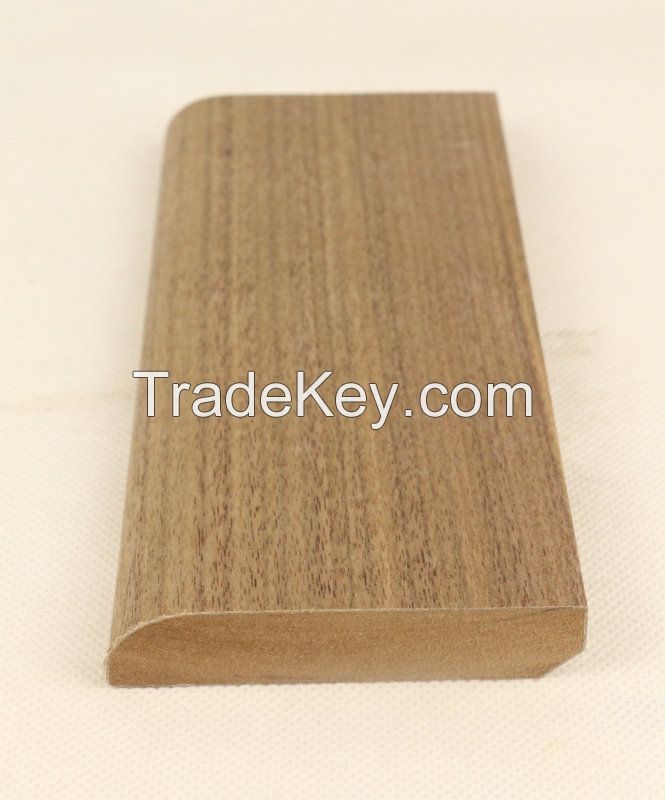 MDF skirting board with wood veneer wrapping