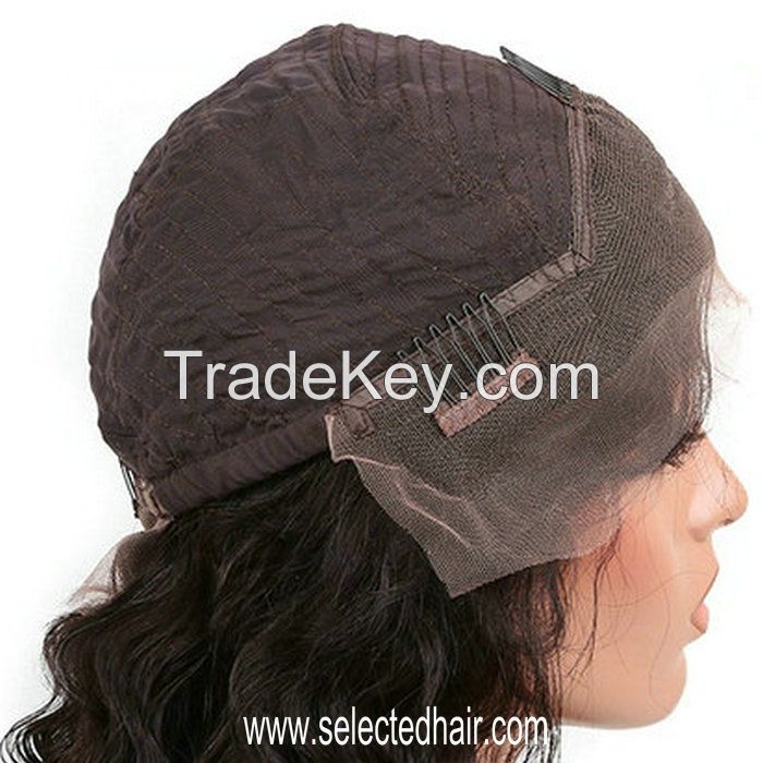 Top quality human hair stock full lace wig