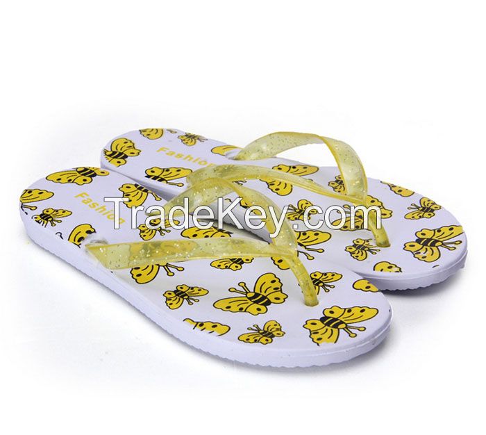 women butterfly flat flip flops summer beach slippers 