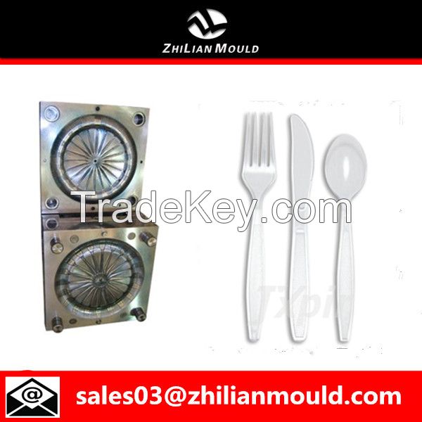 Plastic spoon and fork and knife mould by China