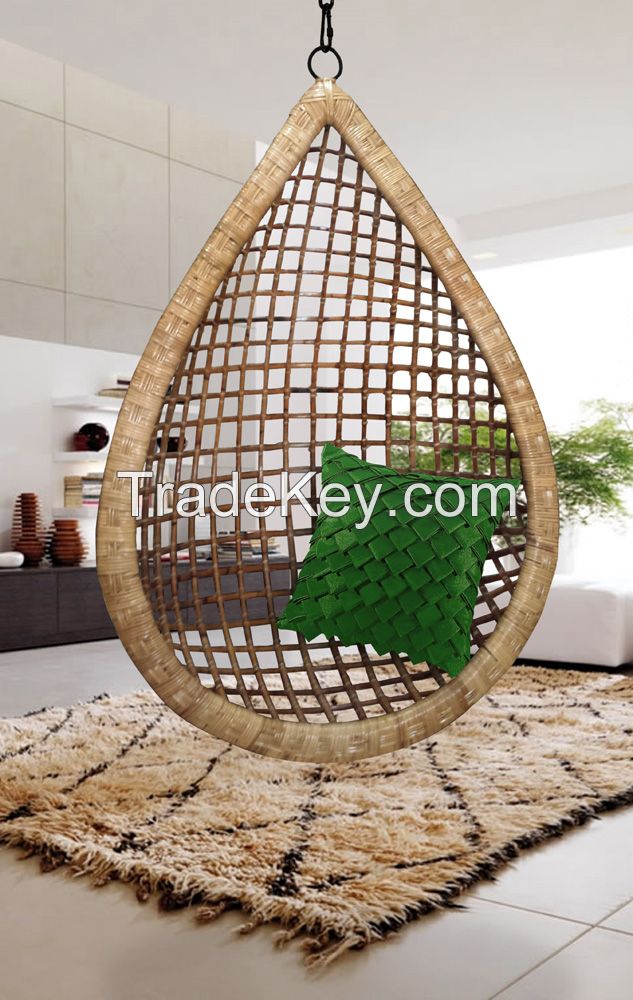 Hanging Cane Handmade Wicker Chair Swing