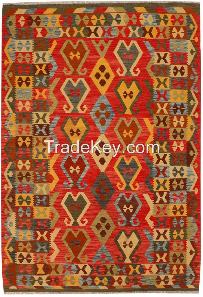 Afghan Oriental Hand-knotted Chobby Kilim Rugs Wholesale