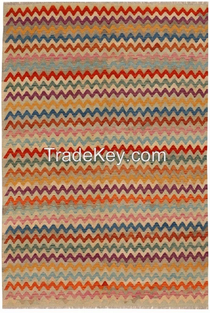 Afghan Oriental Hand-knotted Chobby Kilim Rugs Wholesale