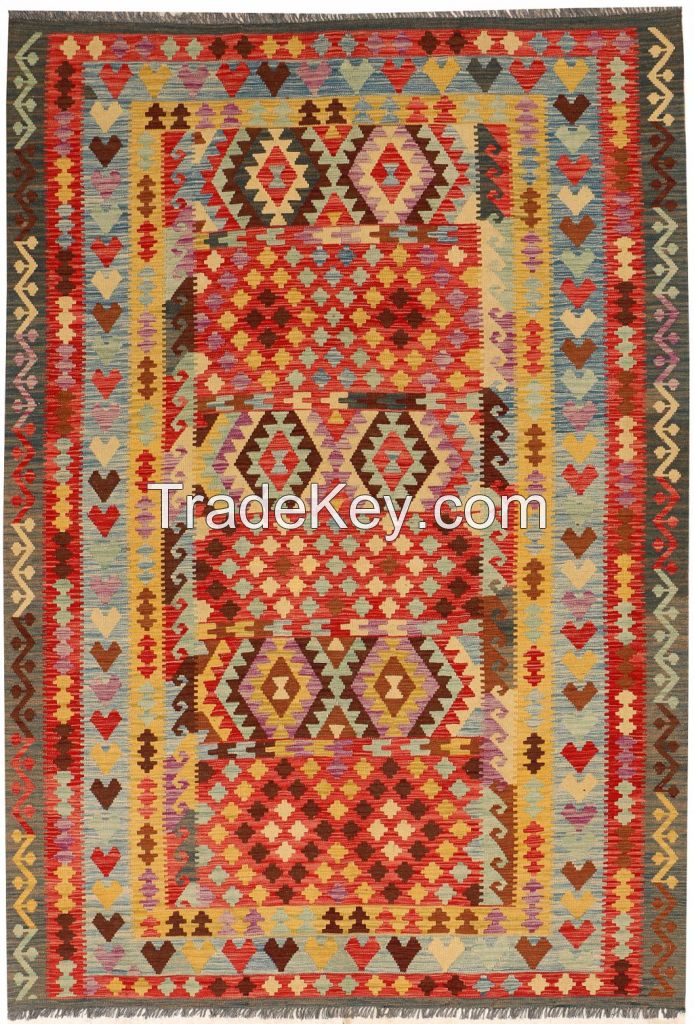 Afghan Oriental Hand-knotted Chobby Kilim Rugs Wholesale