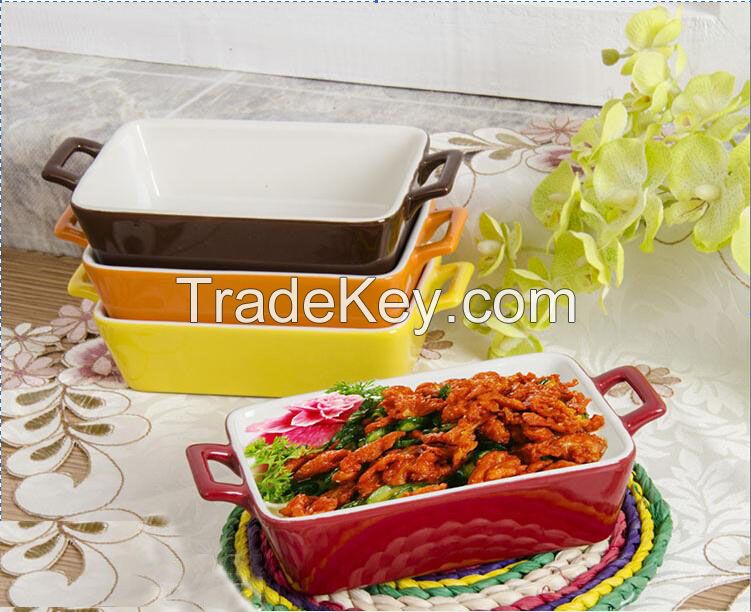 Ceramic bakeware, square pie dish