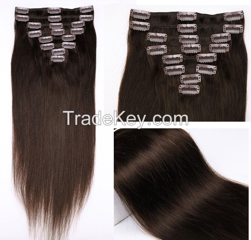 Hot Sell Brazilian Human Remy Clip In Hair Extensions