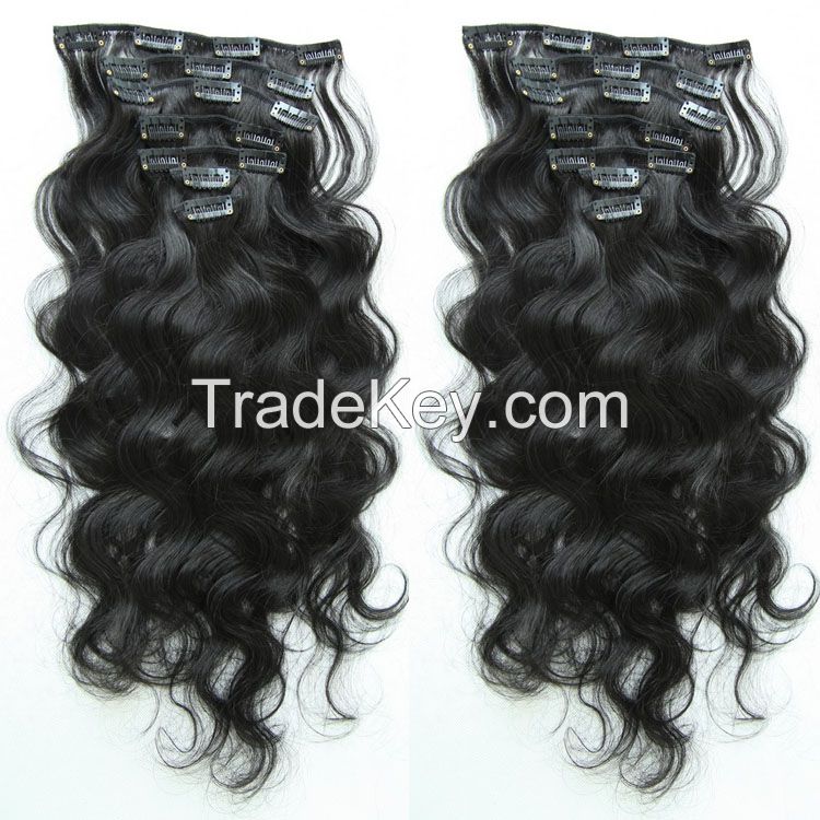 Wholesale Body Wave Clip In Human Remy Hair Extensions