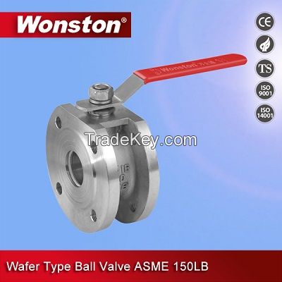 Stainless Steel Wafer Type Ball Valve Asme 150lbs