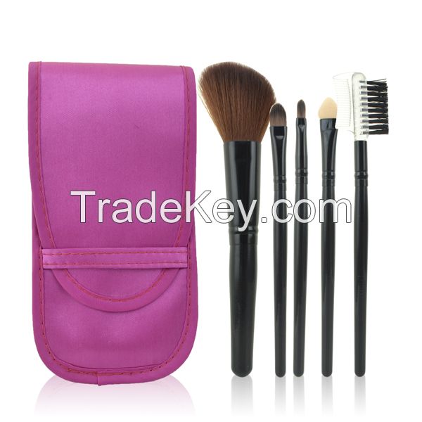 5pcs portable cosmetic brush set 