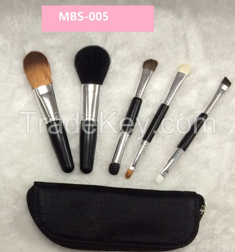 5pcs portable cosmetic brush set 