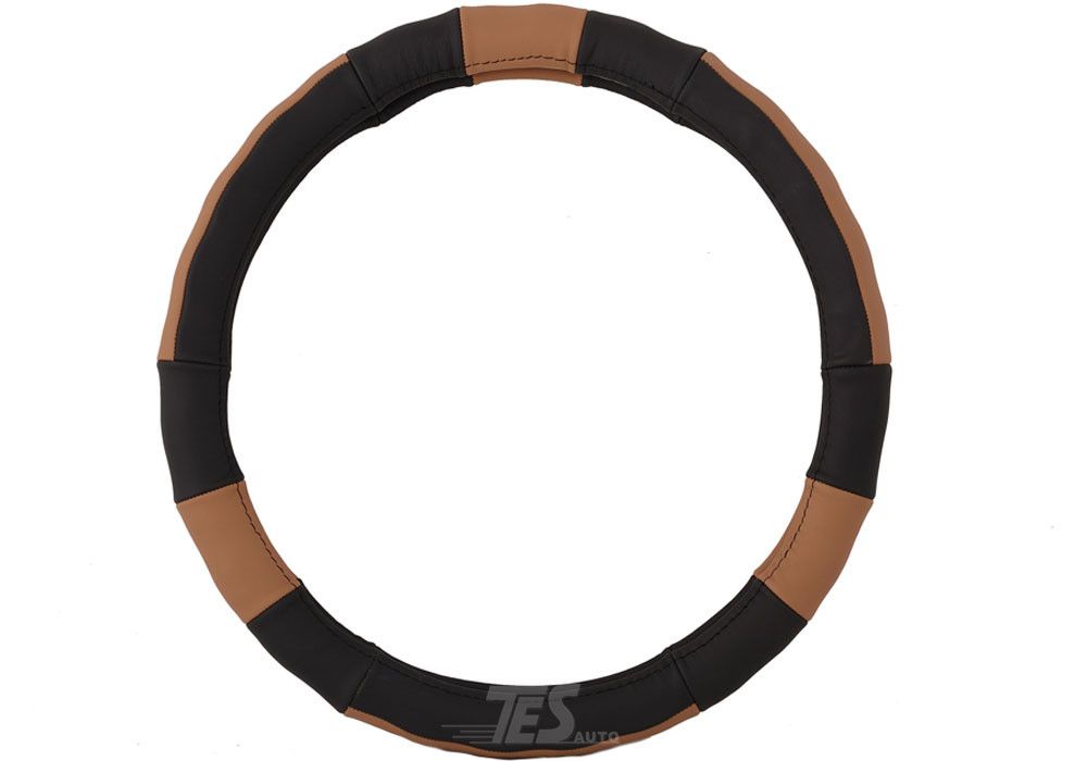 Leather steering wheel cover