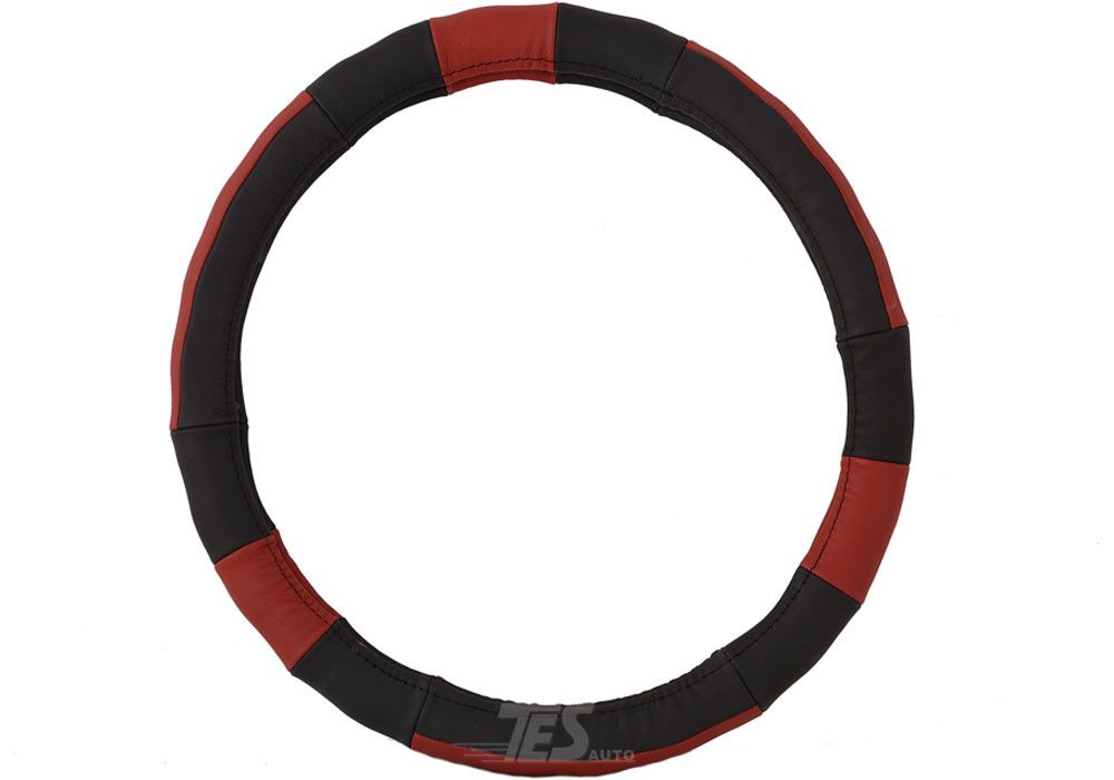 Leather steering wheel cover