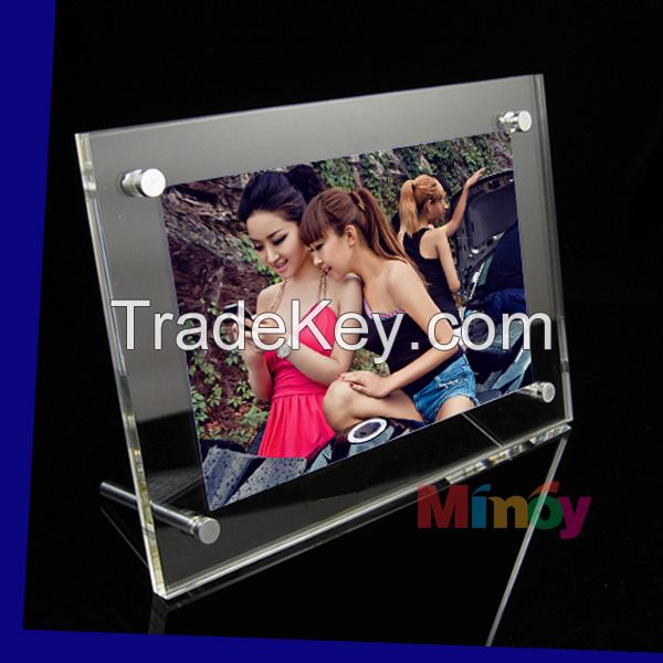 Customized Acrylic Photo Frame with 4 magnet
