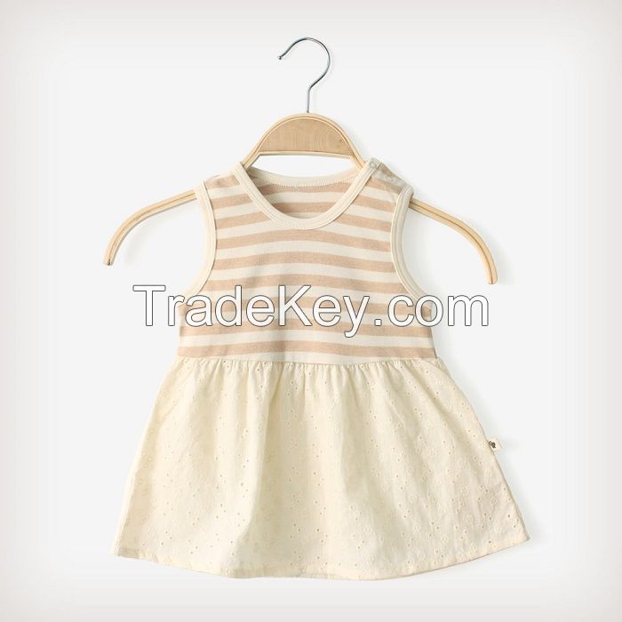 Organic cotton baby dress designs girl dress