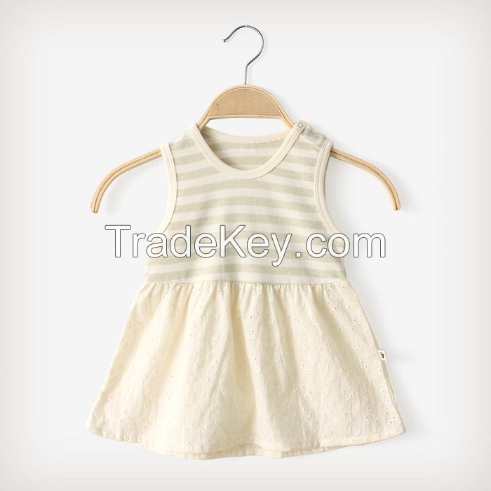 Organic cotton baby dress designs girl dress