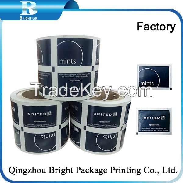 Flexo printing Factory made Laminated Aluminum Foil Wrapper for wipes, Laminated Aluminum Foil Paper for glass cleaning wipes