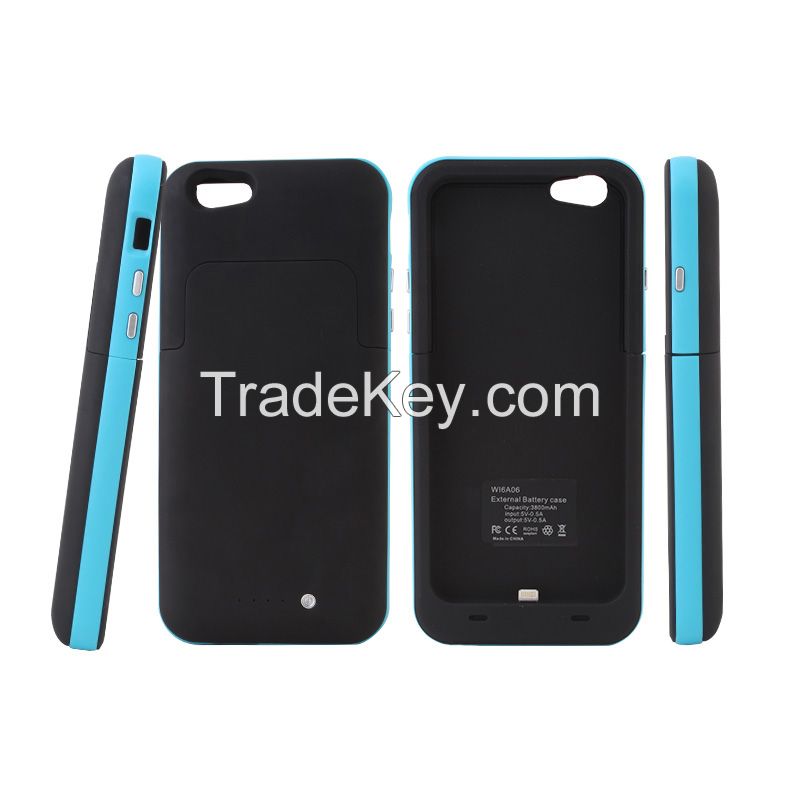 3800mAh External Backup Battery Charger Back Case for iPhone 