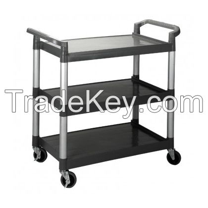Utility three tier plastic carts and trolley