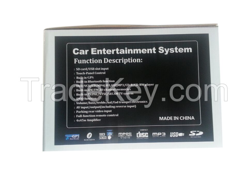 6.2 inch HD 2 DIN Car DVD Player with Build-in GPS Navigation/Bluetooth/Audio/Radio (Z6272 Toyota Corolla)