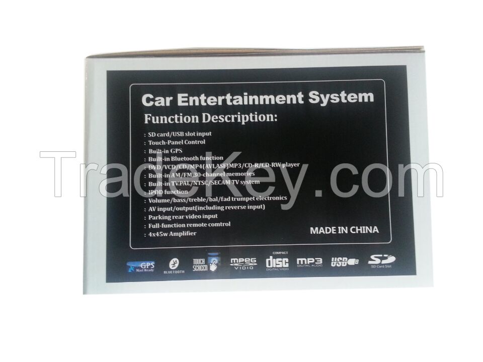 6.2 inch HD 2 DIN Car DVD Player with Build-in GPS Navigation/Bluetooth/Audio/Radio (Z6201 universal)