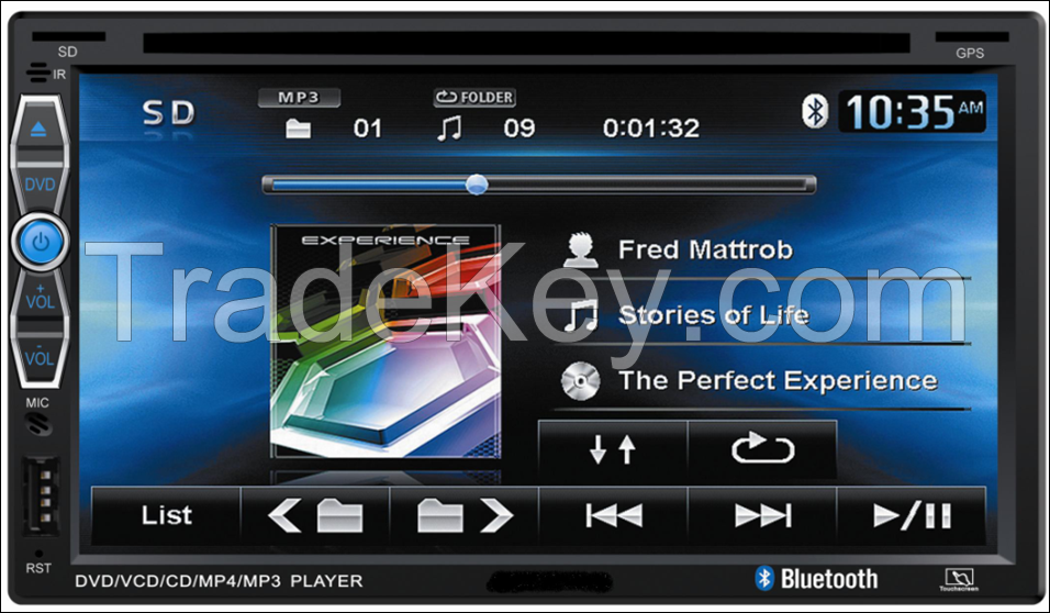6.95 inch HD 2 DIN Car DVD Player with Build-in GPS Navigation/Bluetooth/Audio/Radio (Z6903 universal)