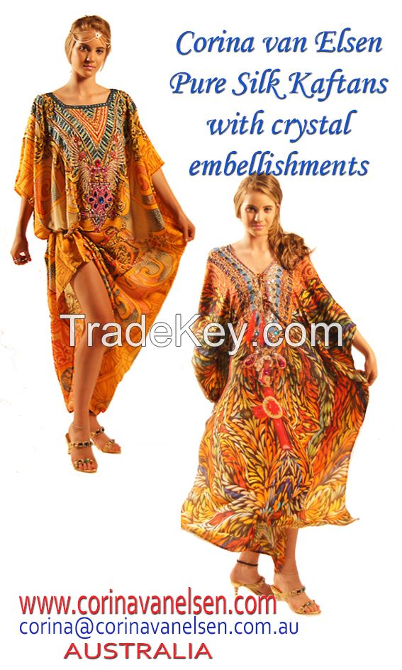 Pure silk designer kaftans 