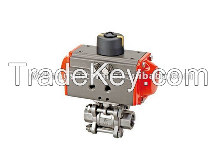 pneumatic 3 pieces ball valve