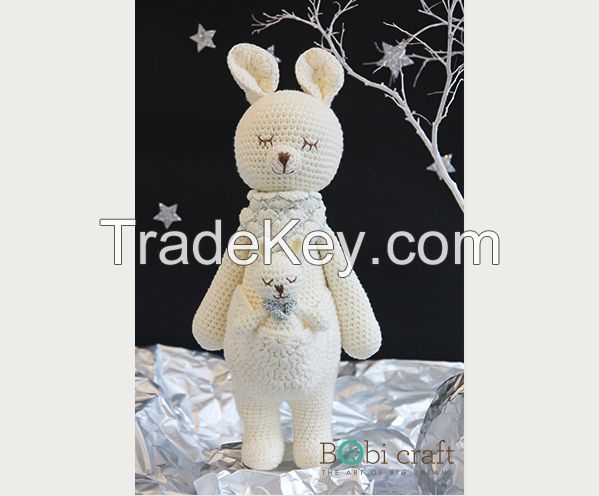 Kangaroo, Soft wool handmade, hand knitted crochet toys, decoration, toys amigurumi EN71
