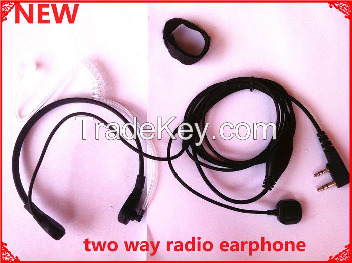 Acoustic Tube Earphones with Throat Shaking Function, Double PTT Buttons, Suitable for Noise Playe