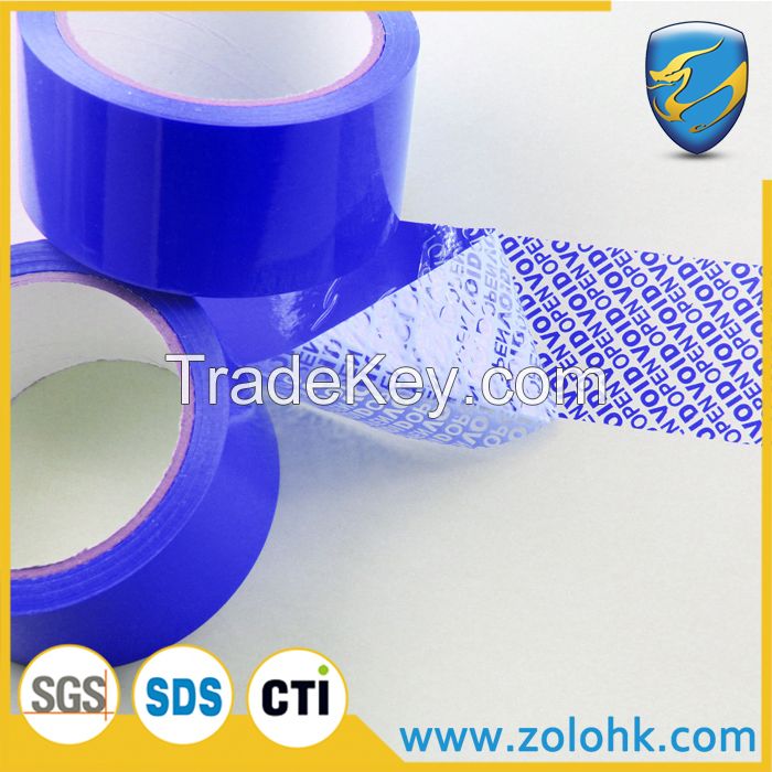 Custom printing adhesive tape, tamper proof cargo warning tape, China VOID tape, OEM sealing tape