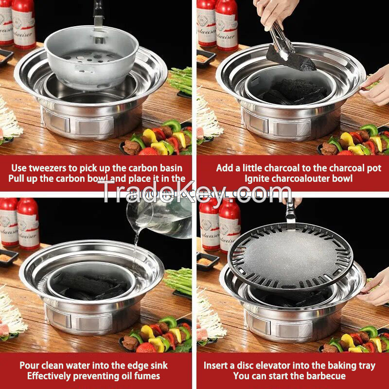 Korean style smokeless barbecue rack