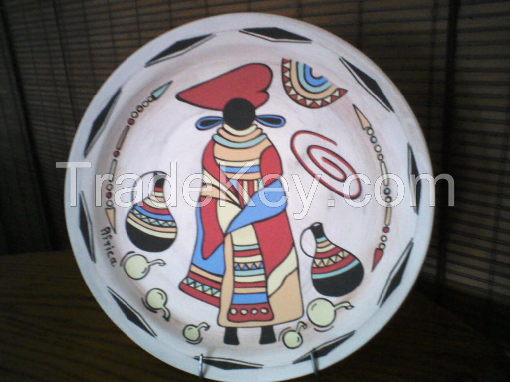 Ceramic hand painted plates - docorative purposes