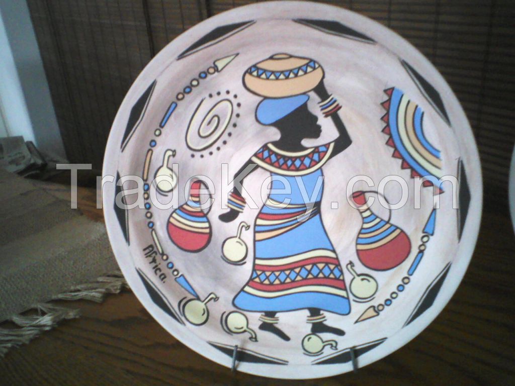 Ceramic hand painted plates - docorative purposes