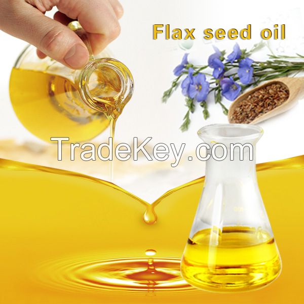 18 years GMP manufacturer supply food grade Flax Seed Oil