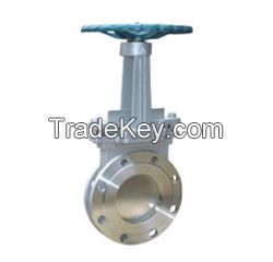 Manual knife type gate valves