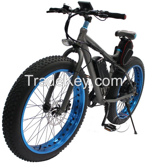 Electric bikes aluminium alloy frame 1000w motor and the blue rim handsome ebike