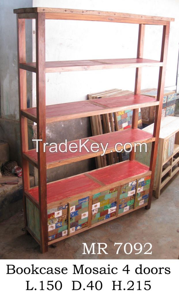 Bookcase, Bookshelf- Boat Furniture - Recycled Furniture - Special Design