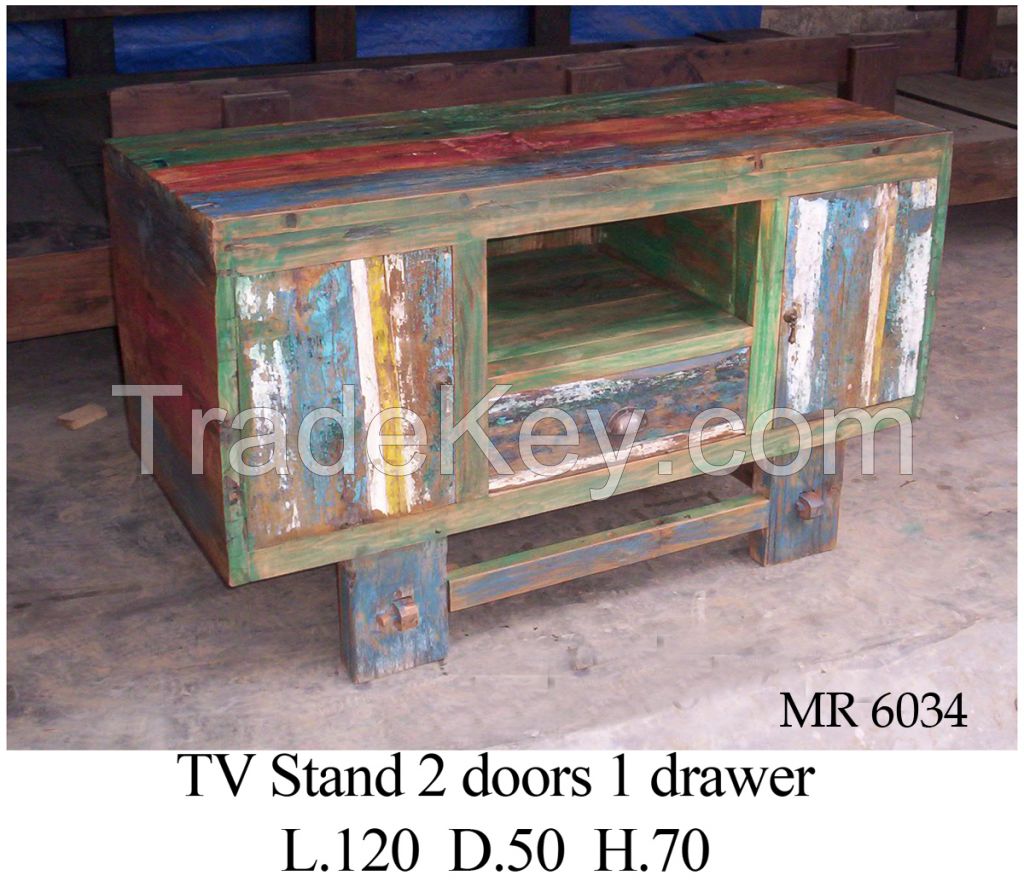 TV Stand -Living Room  - Boat Furniture -Recycled Furniture