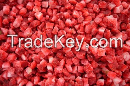 frozen strawberry diced