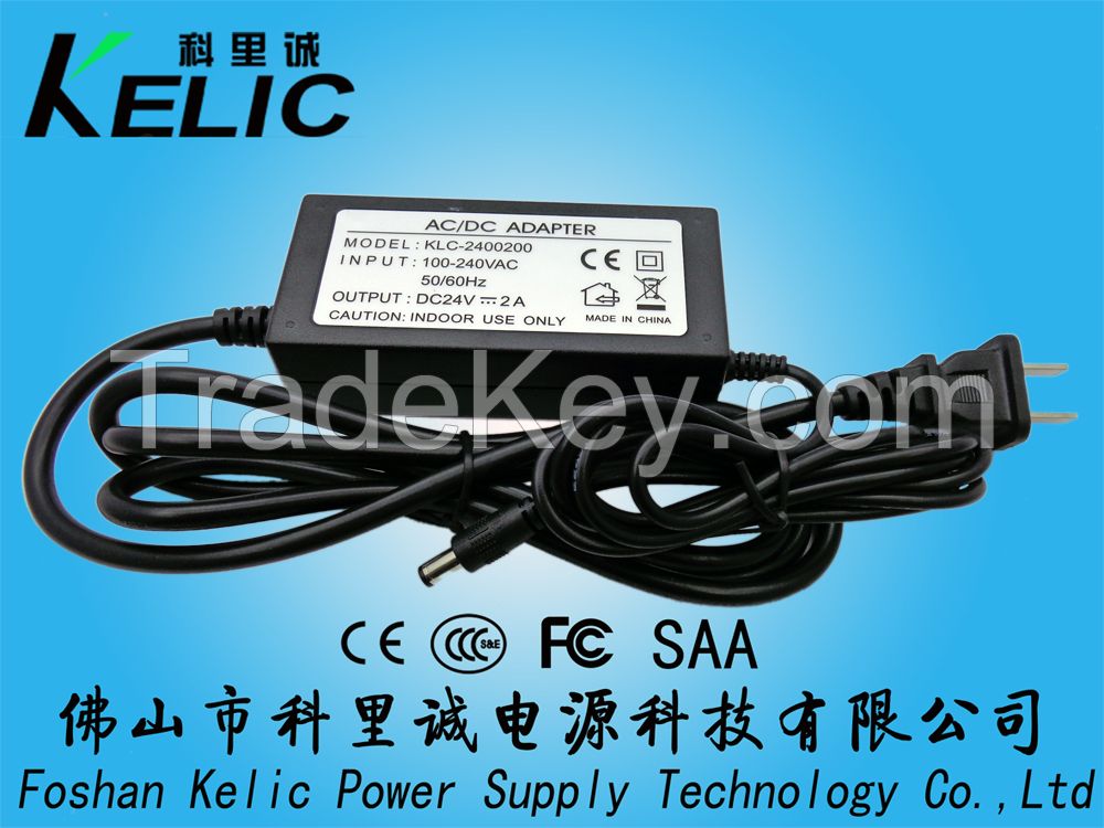 24v switching power adapter, 1200ma, 2.5a