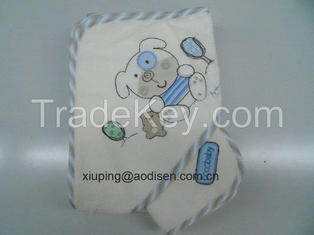 baby hooded towel with wash cloth