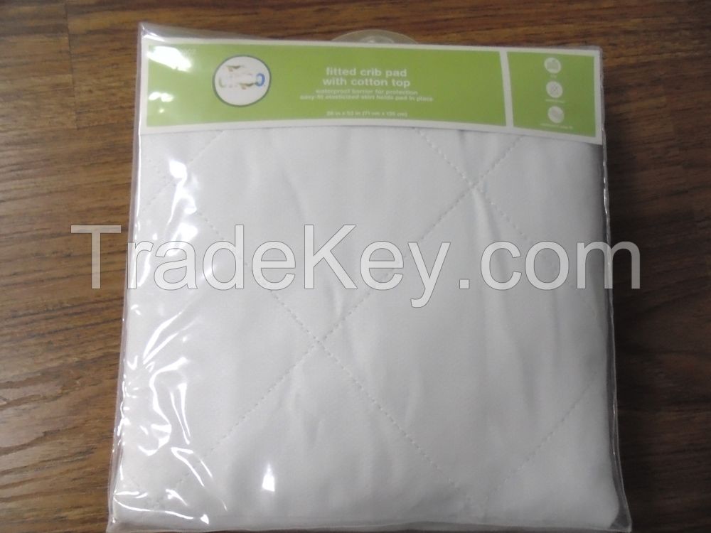 cotton top fitted crib pad 